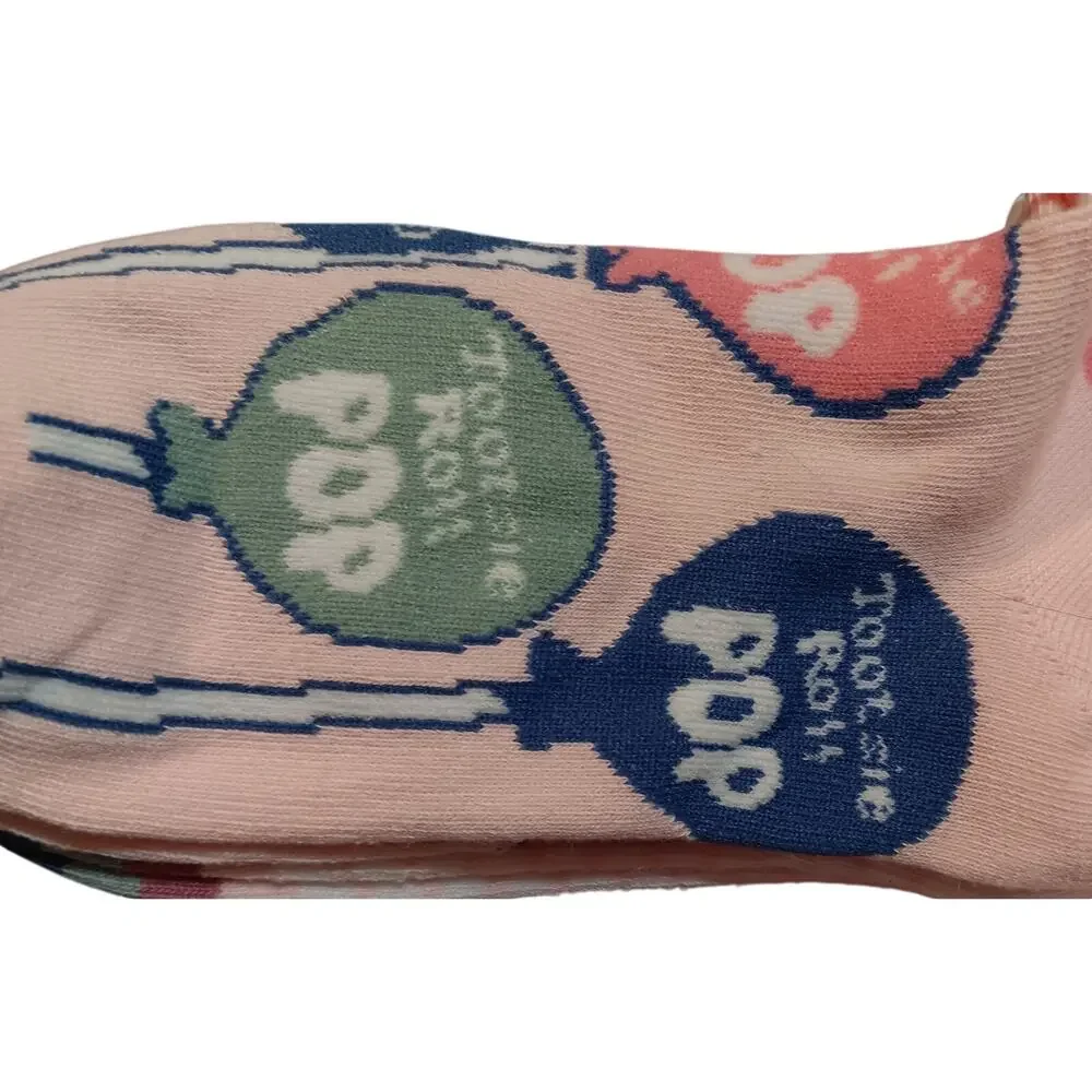 Tootsie Roll Pop Socks Womens NEW 4 Pair Ankle Different Designs Shoe Size 4-10
